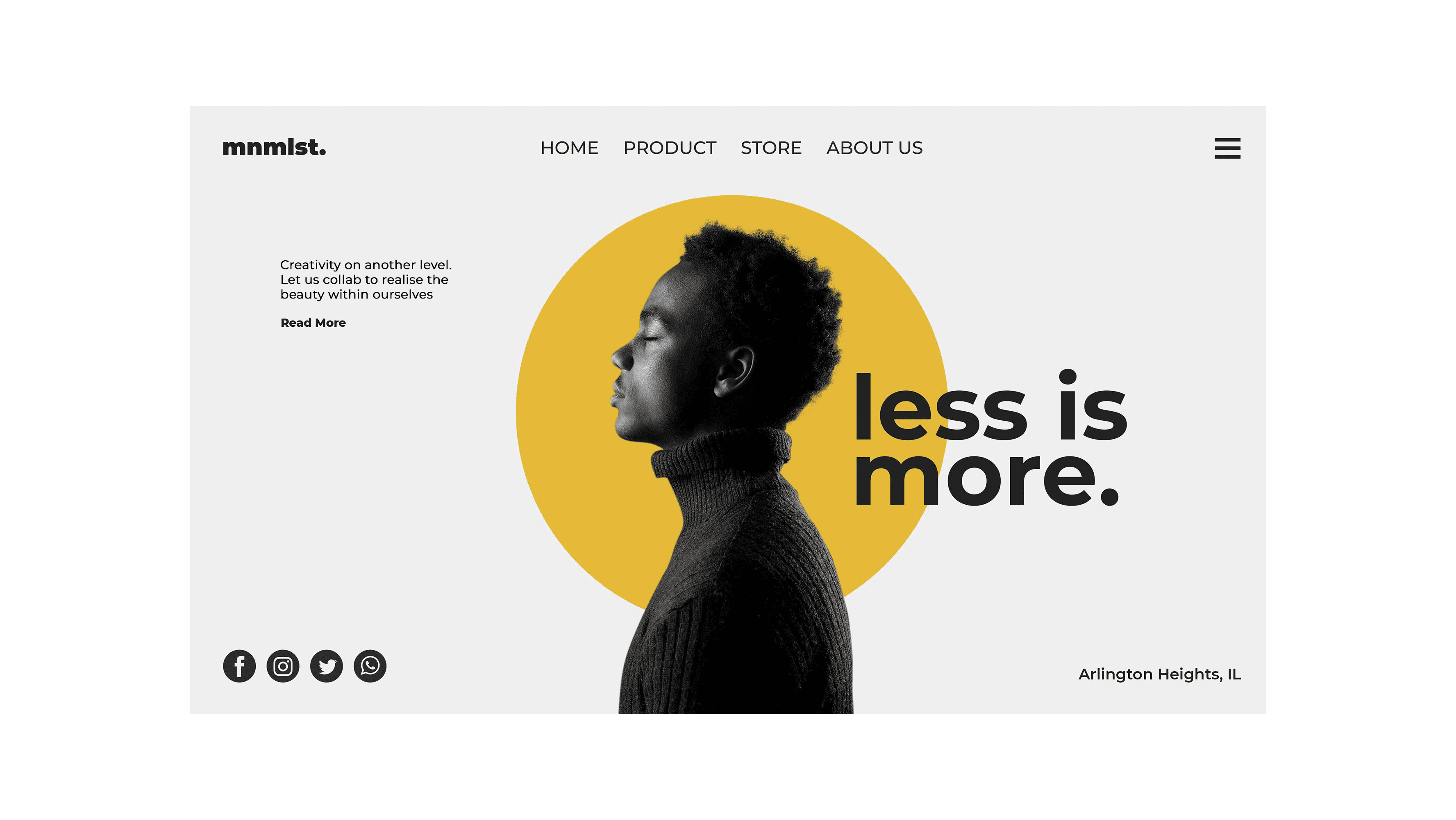 image showing website landing page